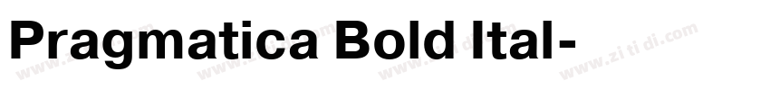 Pragmatica Bold Ital字体转换